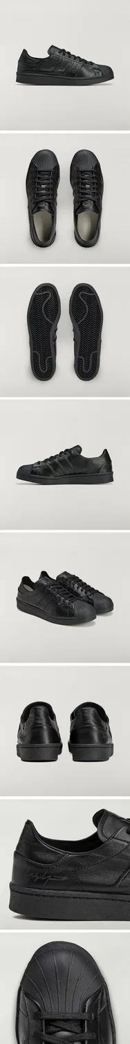 Мужские низкие кроссовки Superstar чёрного цвета от Y-3 — фото 3