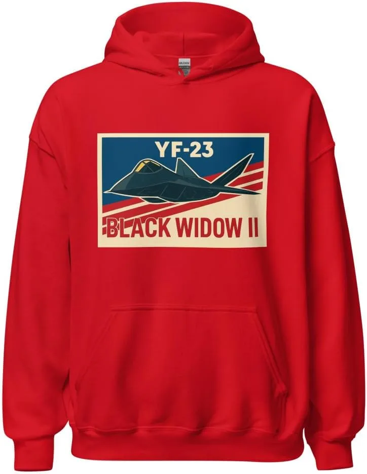 

Толстовка YF-23 Black Widow II с капюшоном — худи с принтом истребителя