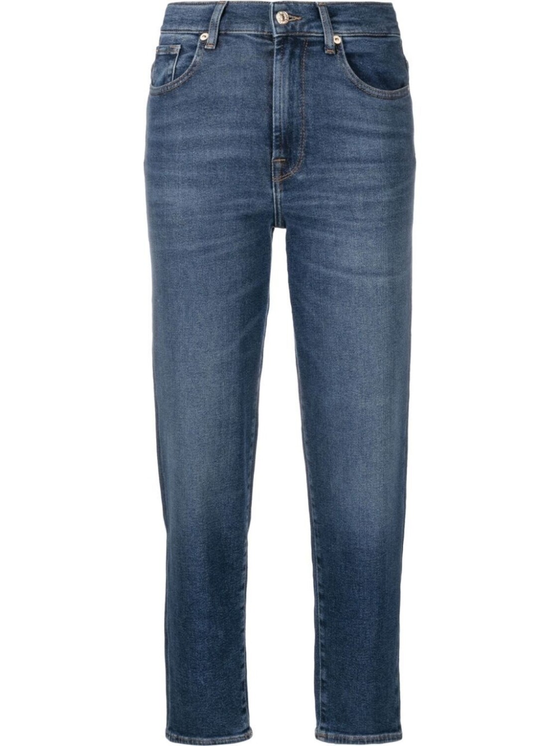 

7 For All Mankind укороченные джинсы скинни, синий