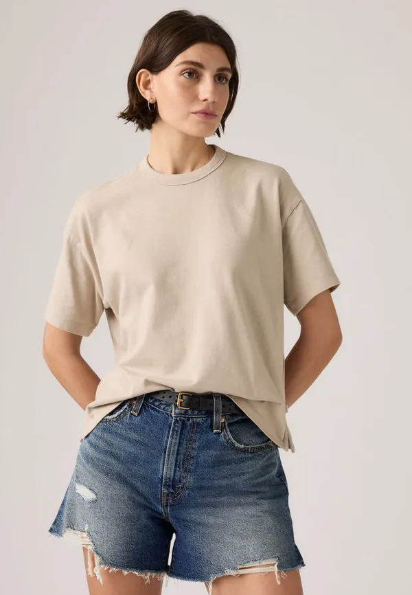 Винтажная футболка, базовая футболка Levi'S, Garment Dye Chateau Gray — фото 3