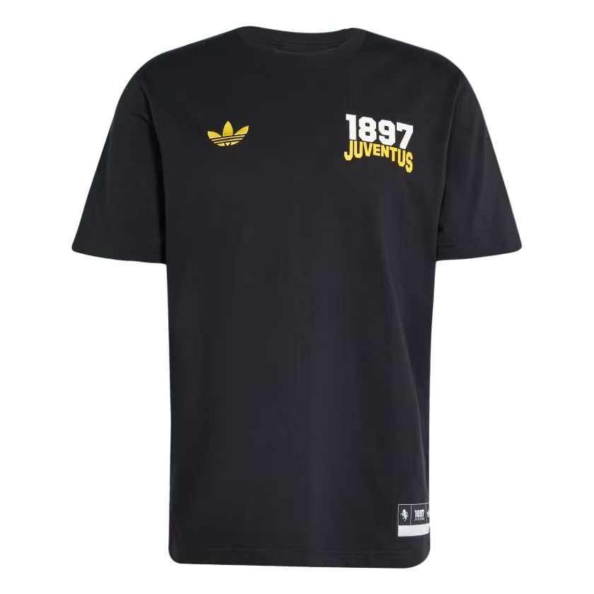 

Adidas Originals Футболка мужская YOUWENTUSI, LIANMINGKUAN VRCT FW24, черная/золотая