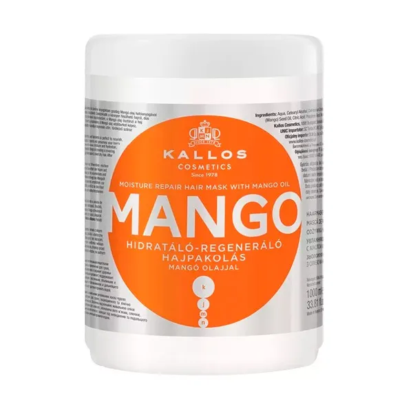 

Увлажняющая маска для волос Mango Kallos, 1.000 ml