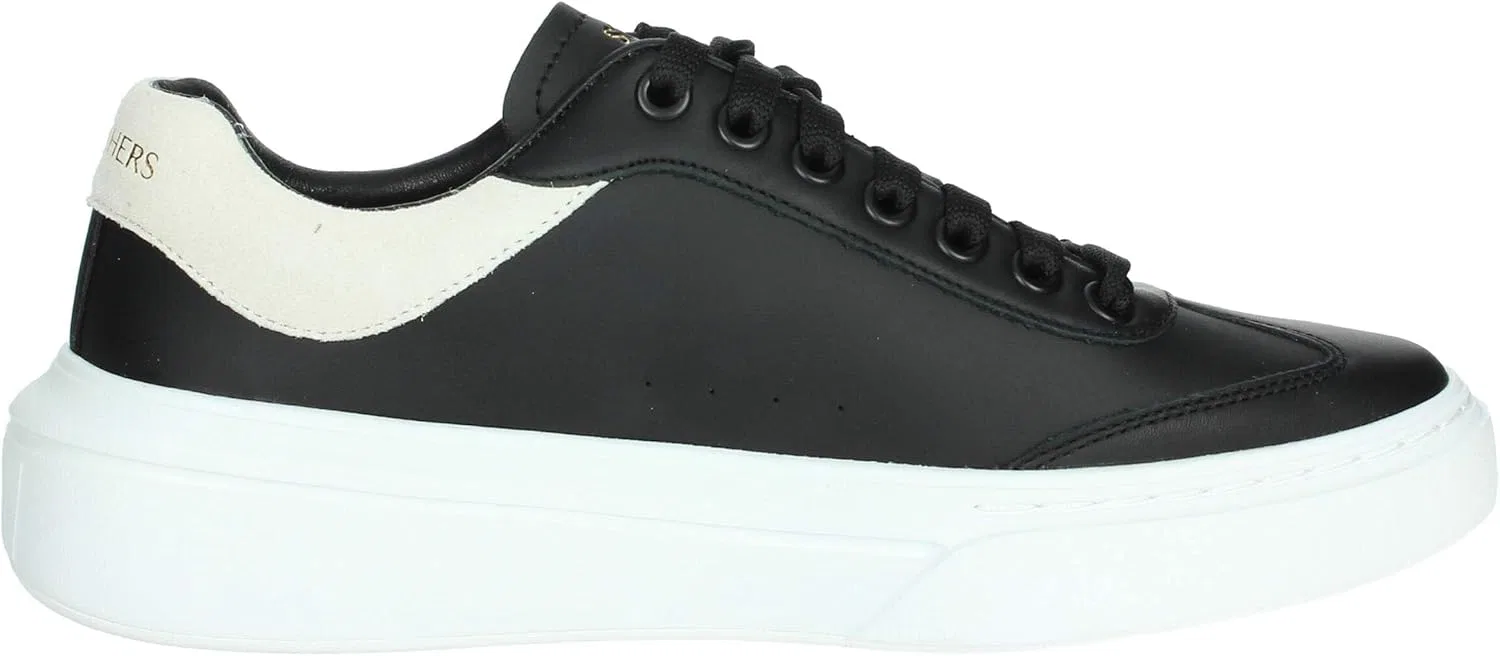Женские классические кроссовки Skechers Cordova Best Behavior, Black Duraleather Suede White Tr — фото 4