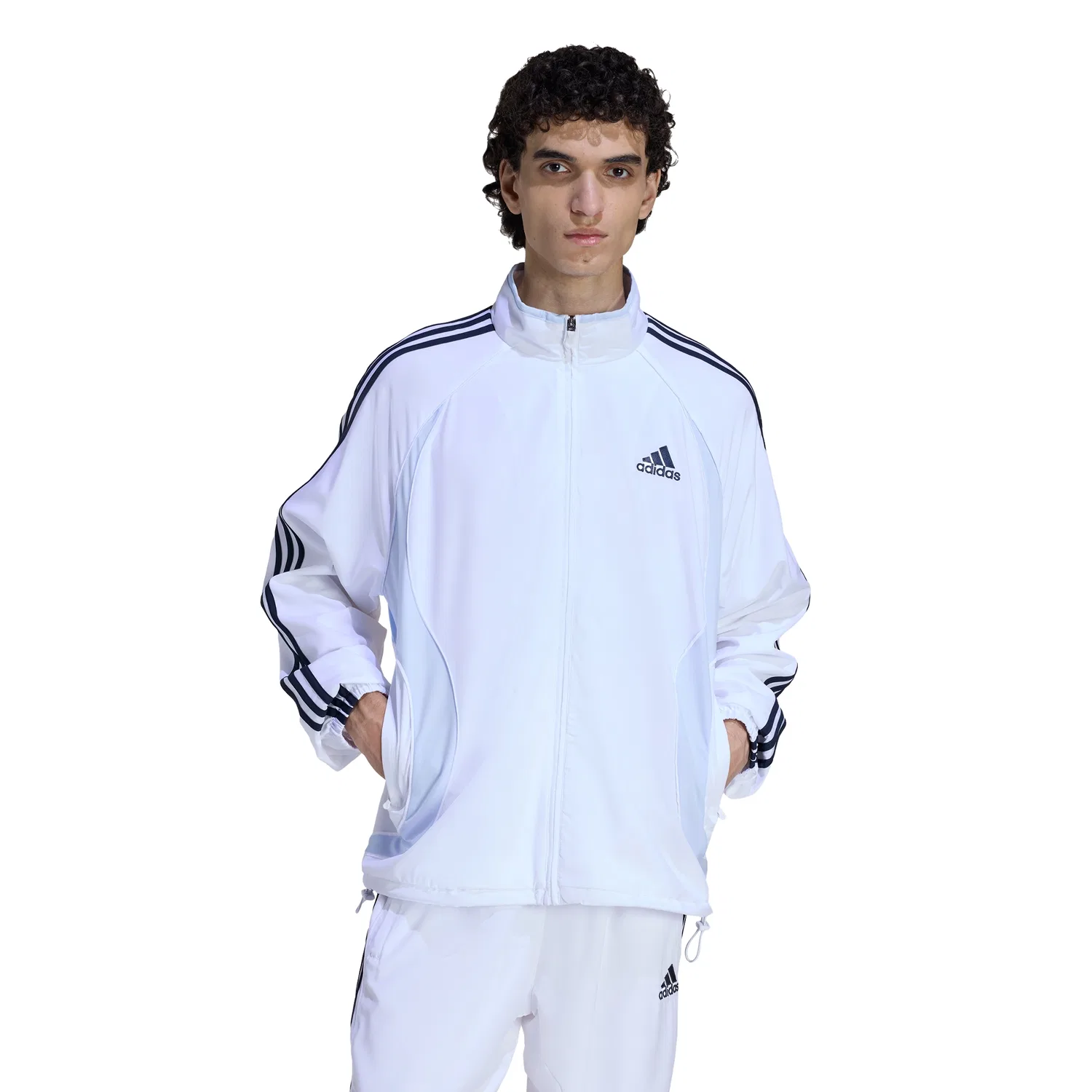 Мужская спортивная куртка Teamgeist Adicolor Track Top белая от Adidas — фото 4