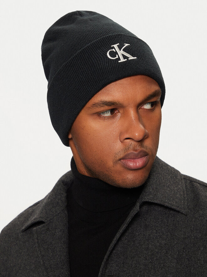 

Зимняя шапка Calvin Klein Monogram Embro Beanie K50K512145, серый