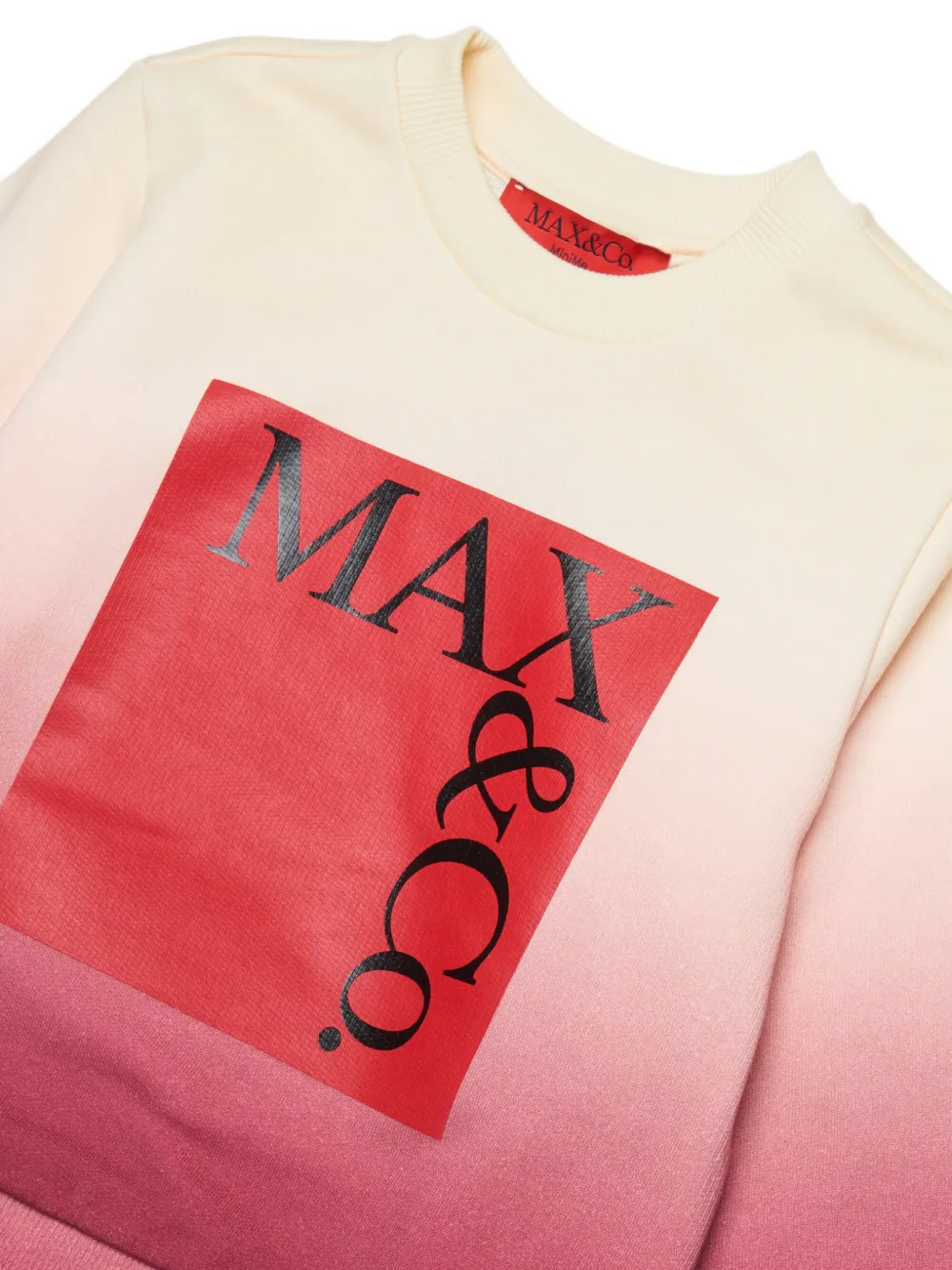 Свитшот с градиентным логотипом и круглым вырезом X Pietro Terzini Max&Co. Kids, нейтральный — фото 3