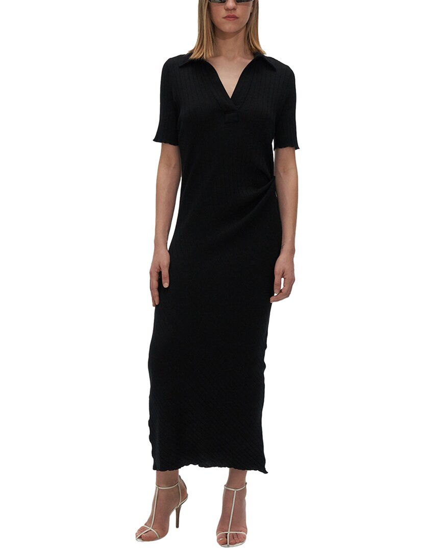 

Платье-поло свободного кроя Helmut Lang, черный