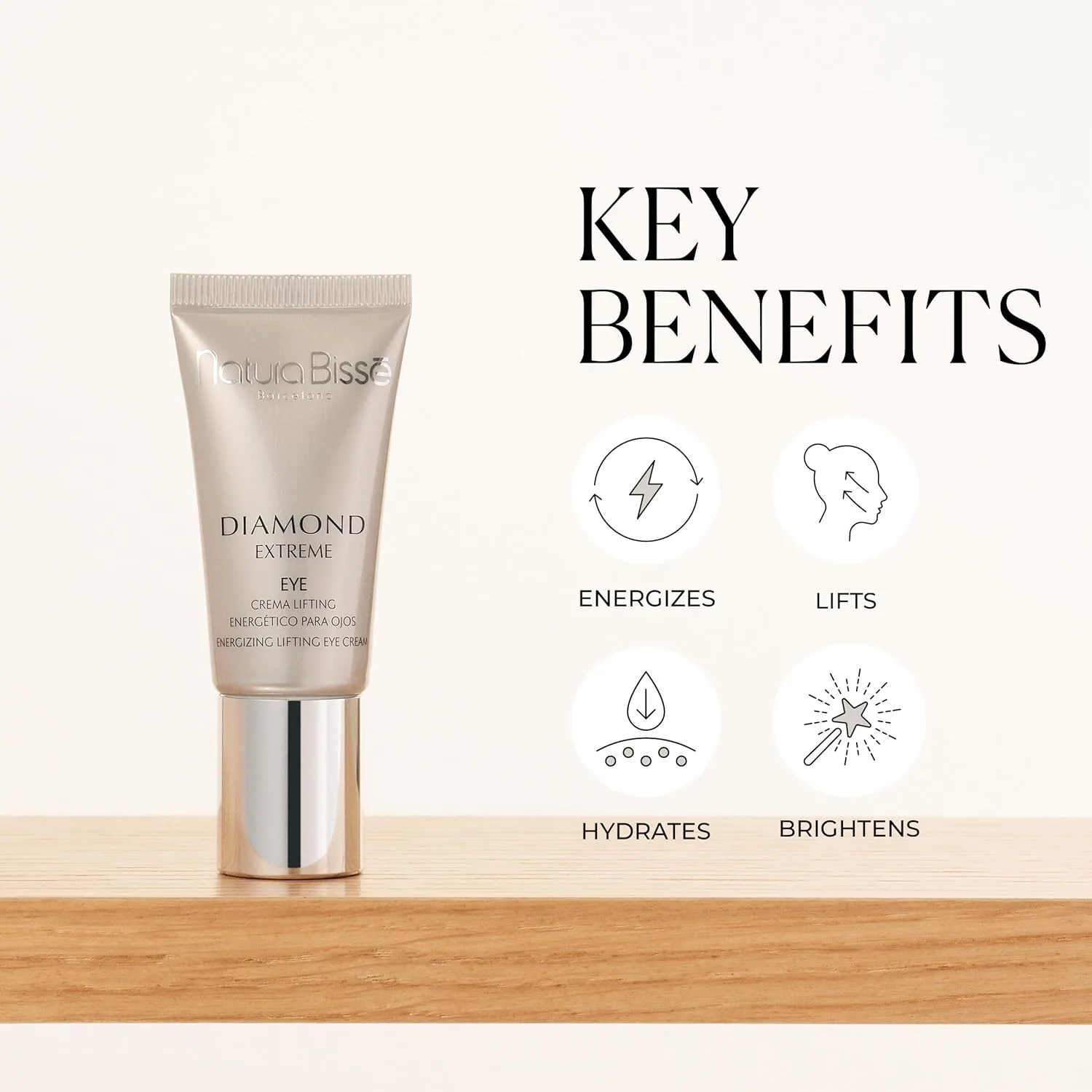 Natura Bissé Diamond Extreme Eye | Антивозрастной лифтинг-крем для глаз | Энергизирует, подтягивает, увлажняет и осветляет кожу вокруг глаз 8,9 мл (1 шт.) — фото 3