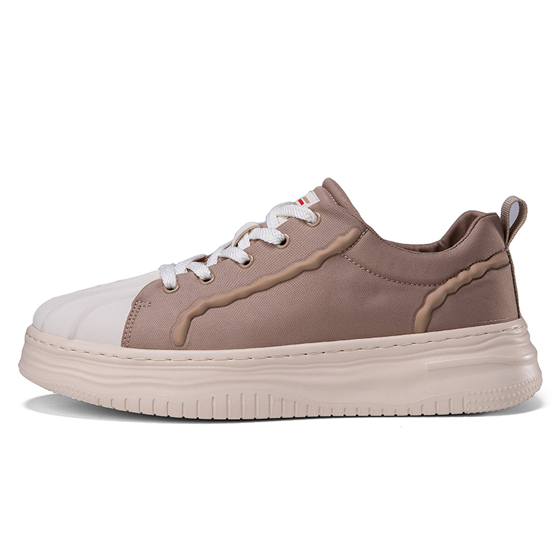 

SAIFEINU Коллекция Shell Head амортизирующие легкие увеличивающие рост низкие скейтерские кроссовки мужские черно-абрикосовые, цвет Apricot