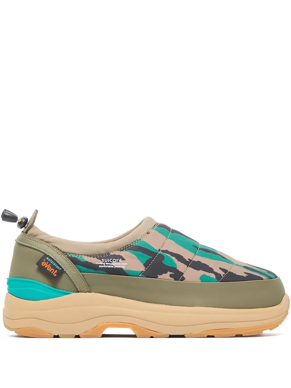 

Камуфлированные стеганые кроссовки Suicoke, зеленый