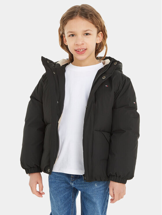 

Пуховик свободного кроя Tommy Hilfiger, черный