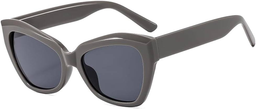 

Женские солнцезащитные очки в толстой оправе с защитой от УФ-излучения. Модные женские очки «кошачий глаз» в ацетатной оправе. Стильные солнцезащитные очки MTZJH, Dark Grey