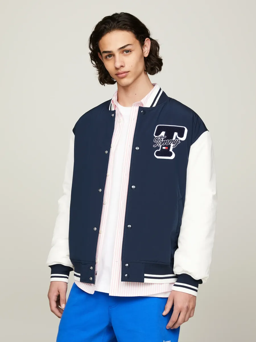 

Студенческая куртка Tommy Jeans "TJM COLORBLOCK VARSITY JACKET", синий