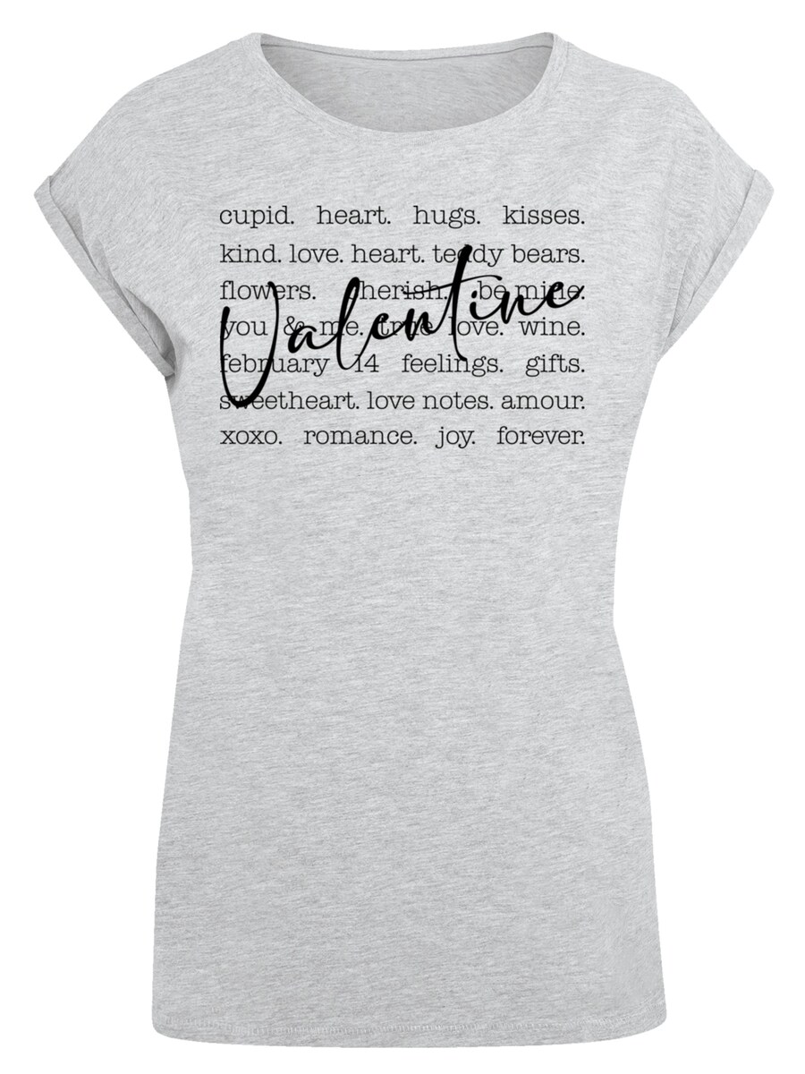 

Рубашка F4NT4STIC Valentine Herz Hugs Kisses Love Flowers Joy, пятнистый серый