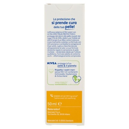 Солнцезащитный крем для лица Q10 против старения Spf50, тюбик 50 мл, Nivea — фото 3