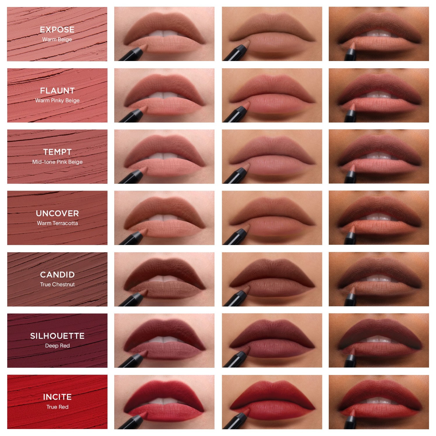Карандаш для губ ambient shape and sculpt lip liner Hourglass, 2 - flaunt, вес 1.2 гр. — фото 3