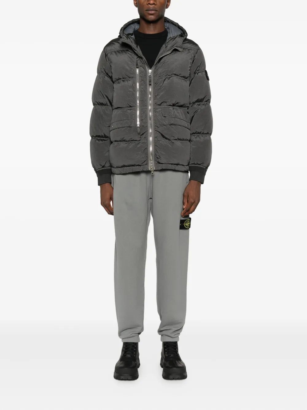 Хлопковая футболка Stone Island, черный — фото 2