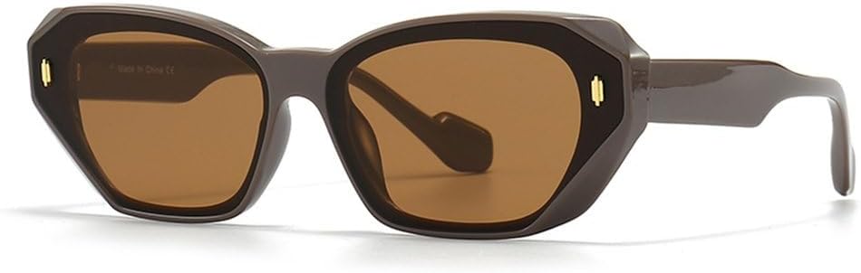 

LVTFCO Модные уличные фоторетро-арт многоугольные женские солнцезащитные очки, персонализированные очки «кошачий глаз», очки конфетных цветов, защита от УФ-излучения UV400, 3