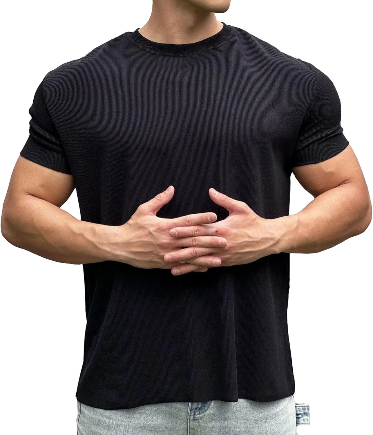 

Майифу-GJ мужская футболка Oversize с круглым/V-образным вырезом, свободный крой, хлопок Maiyifu-GJ
