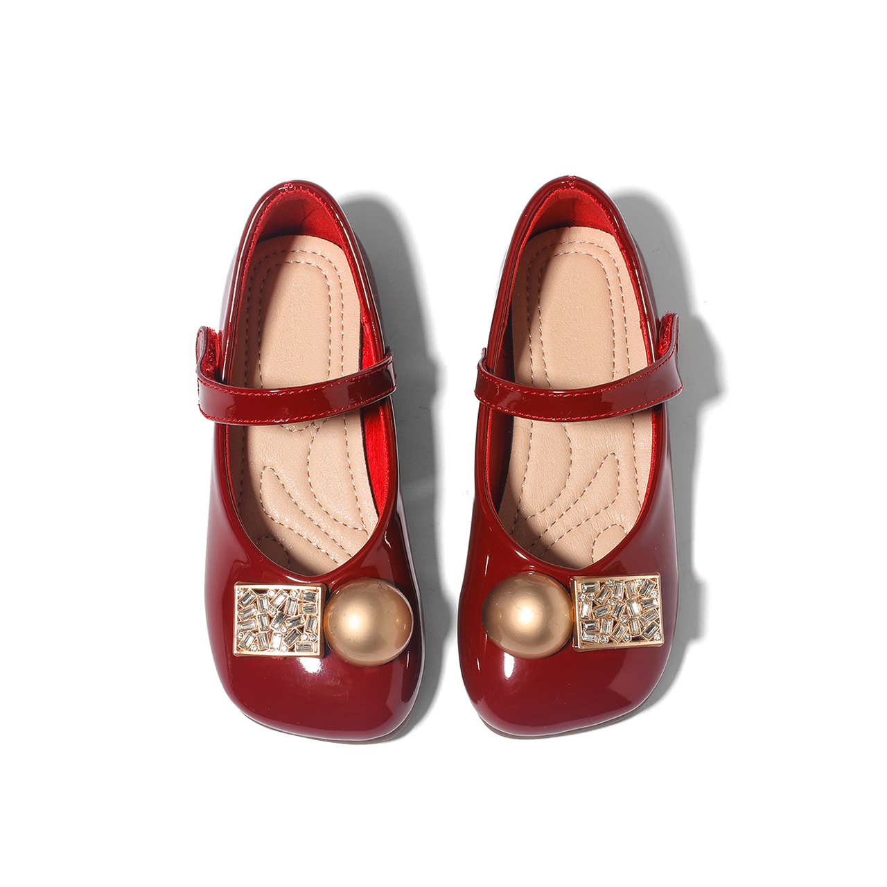 Детские кожаные туфли ABC DOUKIDS Lightweight Balance Low-Top для детей ABCdoukids, бургундия — фото 3