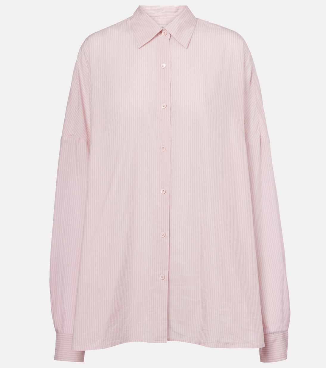 

Полосатая рубашка из смесового хлопка Dries Van Noten, Lpink