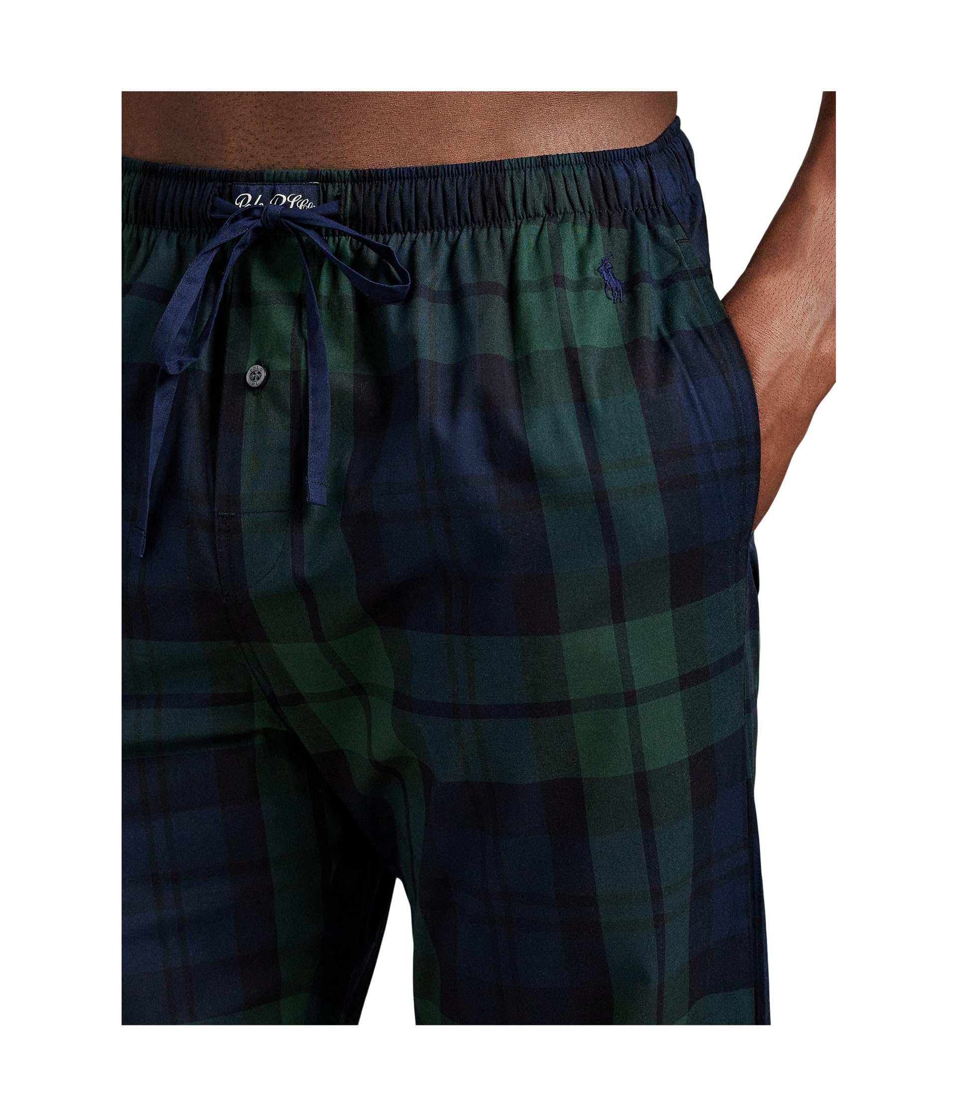 Пижама Polo Ralph Lauren Knit Long Sleeve Crew & Woven Pajama Pant Set, серый — фото 4