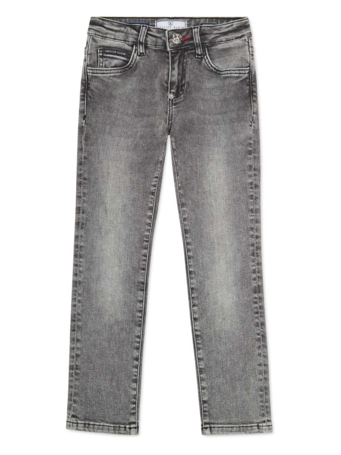 

Прямые джинсы Philipp Plein Junior с аппликацией, серый
