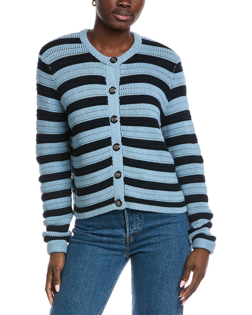 

Хлопковая куртка в полоску от Autumn Cashmere, синий