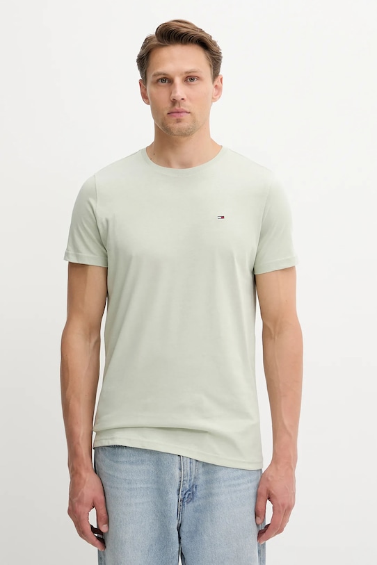 

Хлопковая футболка Tommy Jeans, зеленый