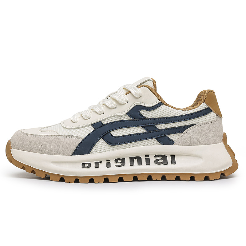 

AD Износостойкие дышащие низкие повседневные кроссовки мужские бежево-голубые, цвет Beige Blue