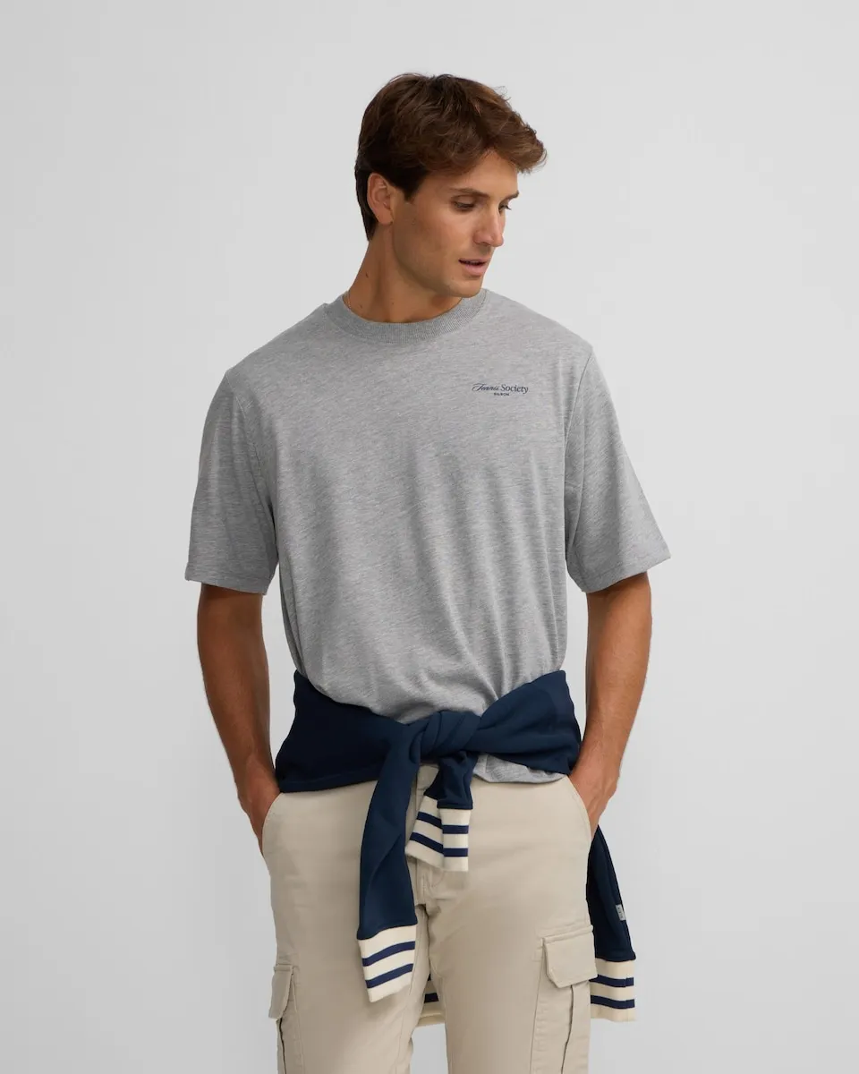 

Мужская футболка special fit Tennis Society Silbon, серый