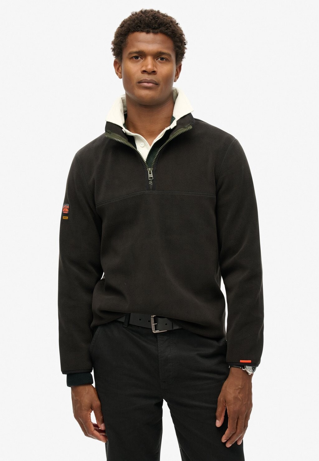 

Флисовый джемпер Superdry, черный