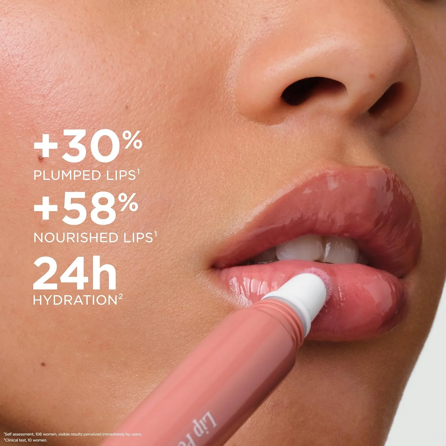 Блеск для губ Clarins Lip Perfector | Увлажняющий и придающий объем губам пептидный блеск | Мгновенный блеск с полупрозрачным мерцающим финишем | Нелипкая текстура с ароматом ванили | 0,35 унции, 06 Rosewood Shimmer - Rosy Nude — фото 3
