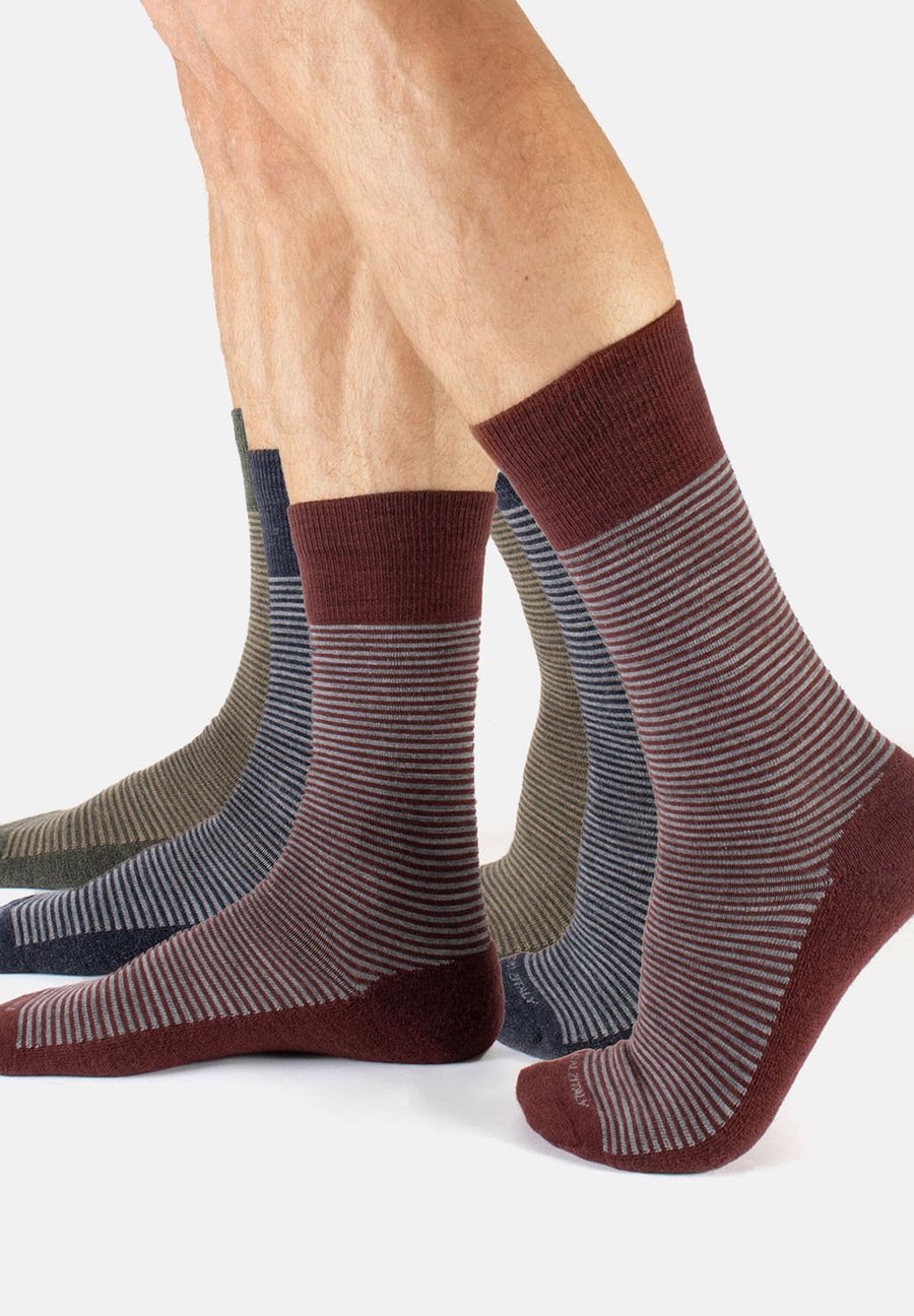 

Носки Calzitaly STRIPES, Mix Green Bordeaux Blue/Green