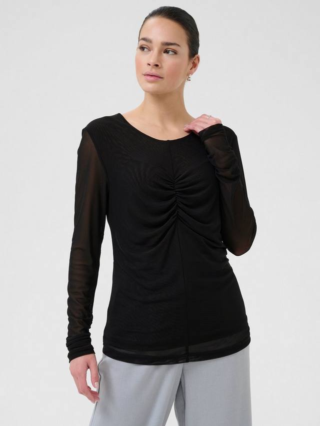 

Топ с длинными рукавами Chai Mesh KAFFE, Black