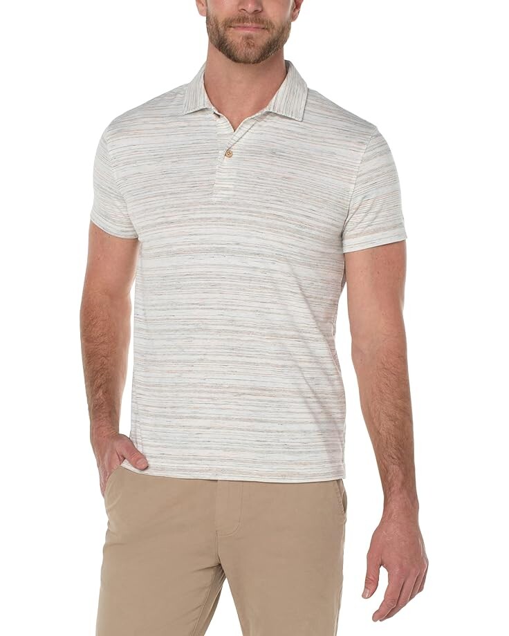 

Футболка Liverpool Los Angeles Henley Space Dye Knit, цвет Cream Multi