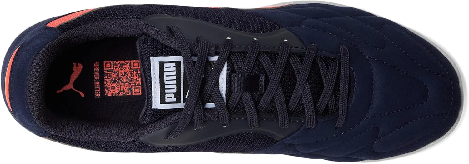 Мужские футбольные кроссовки Puma King Top для игры в помещении, темно-синий/красный/серебристый — фото 2
