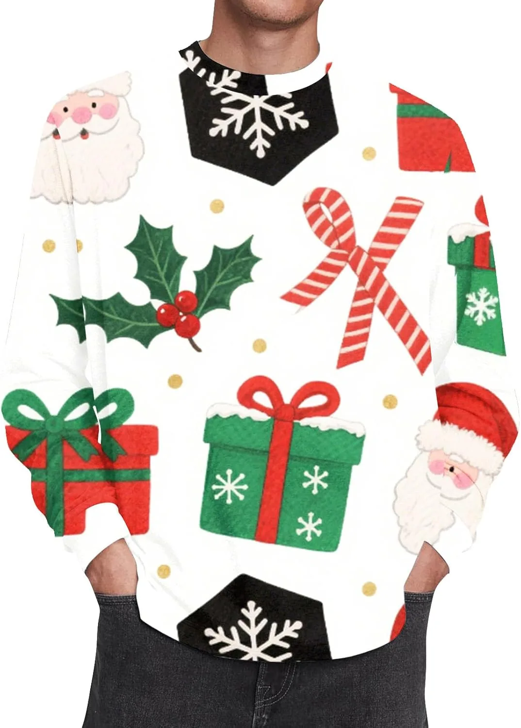 

CRNTCEM свитер с рождественским принтом для мужчин