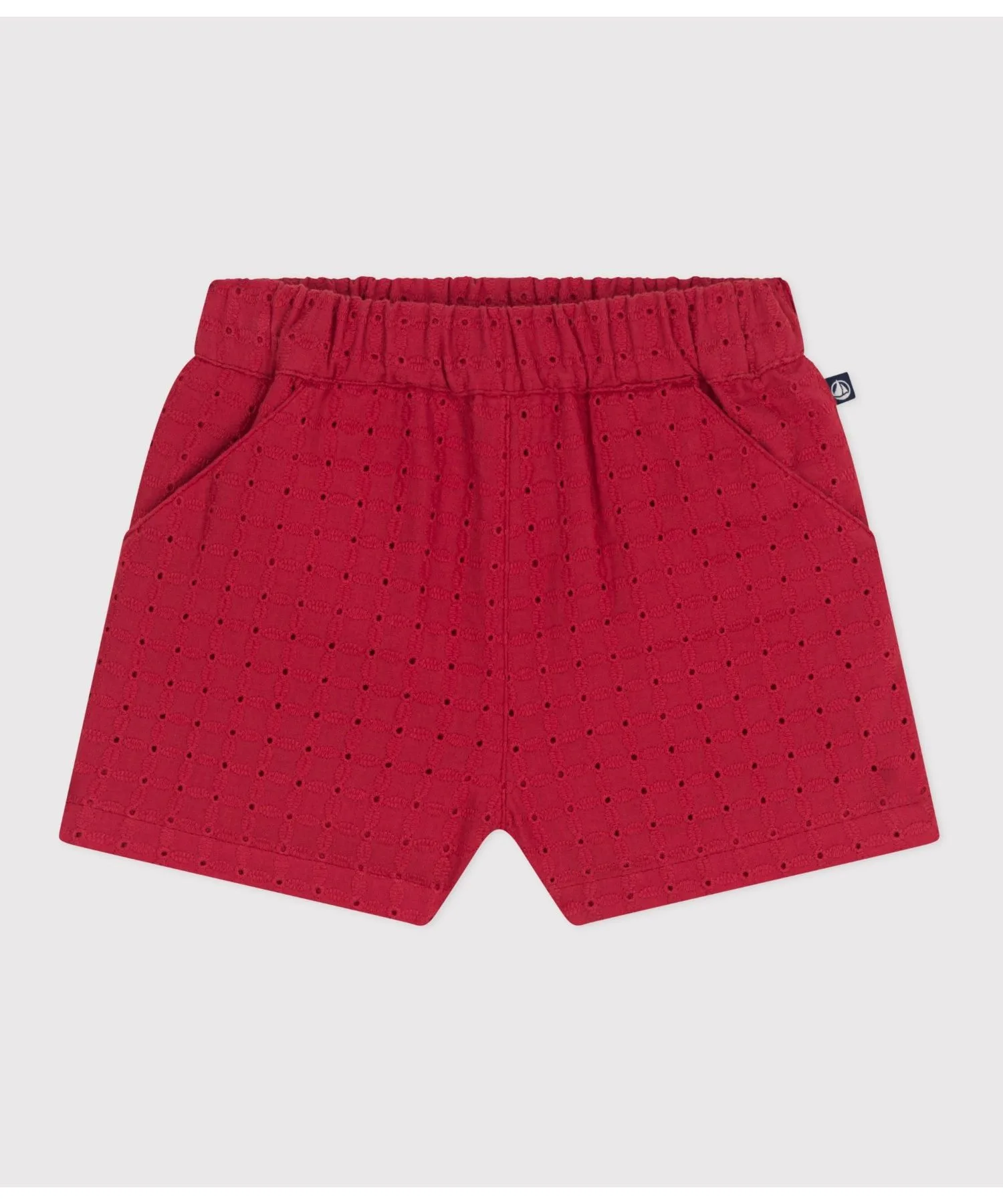 Детские шорты с цветочным принтом из поплина PETIT BATEAU красные