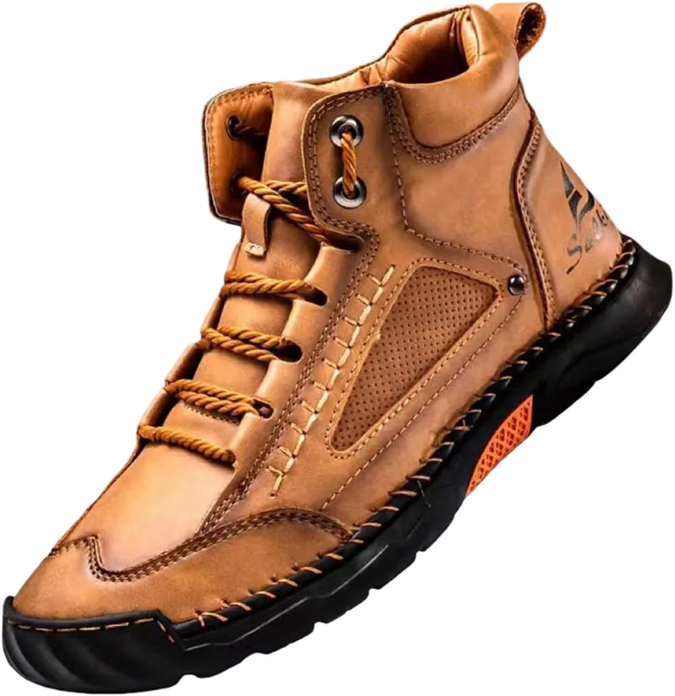 

Мужские повседневные походные ботинки, дышащие, противоскользящие, теплые, средней высоты, ботинки до щиколотки для пеших прогулок, путешествий, отдыха, альпинизма и бездорожья Generic, коричневый