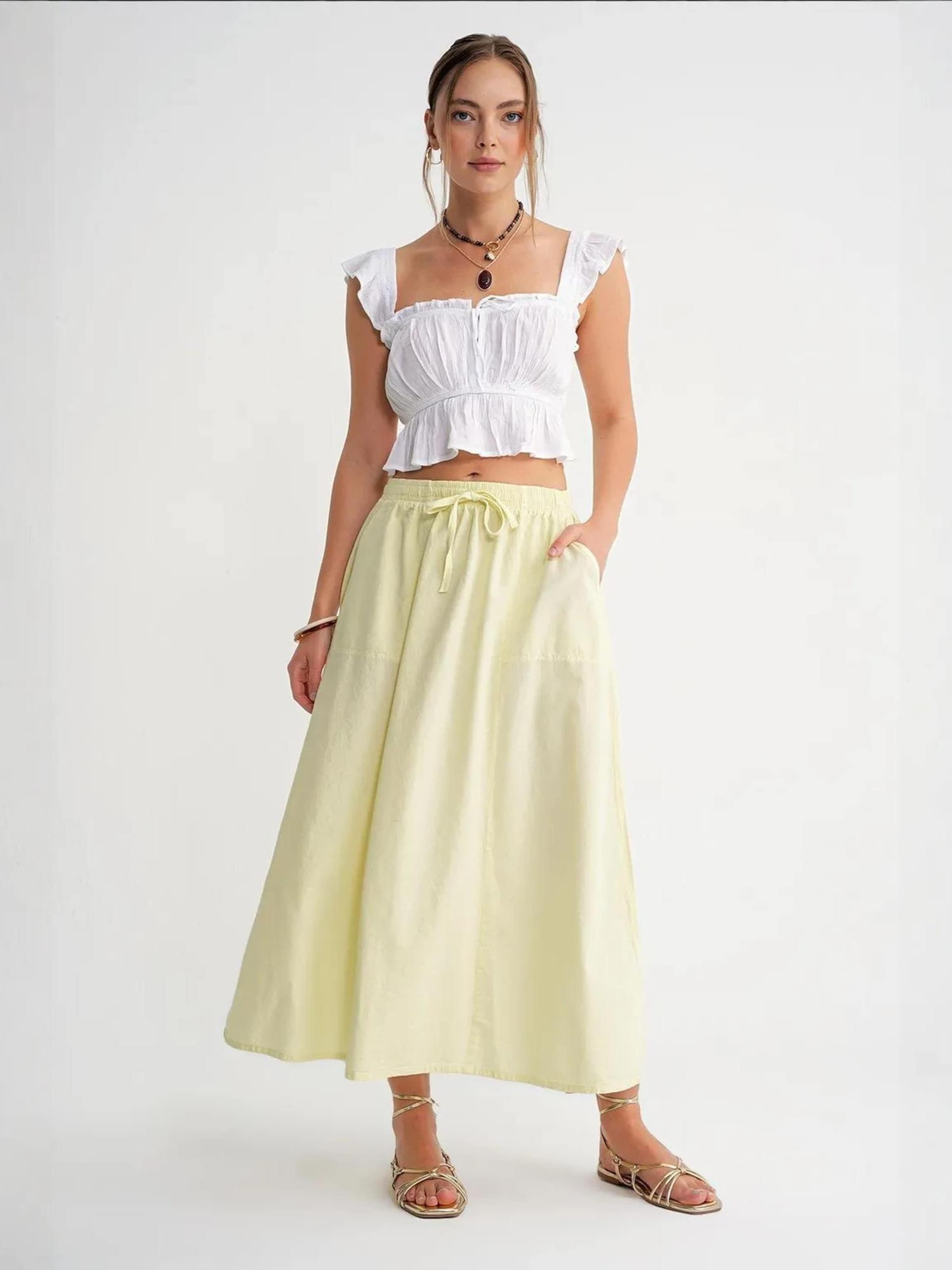 

MixRay Юбка лимонно-желтого цвета