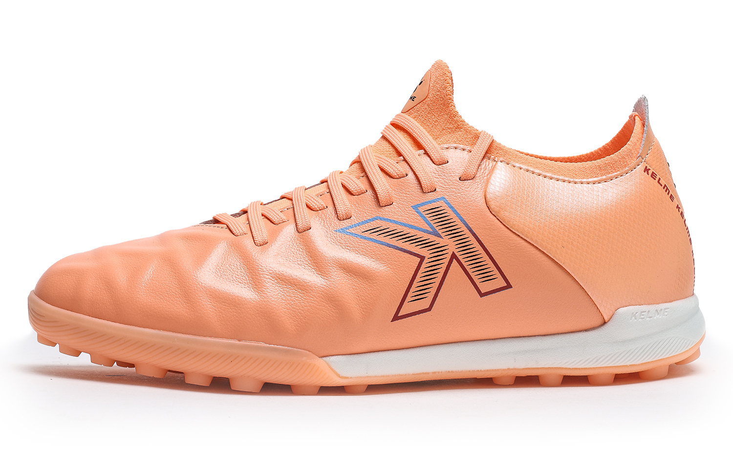 

KELME Резиновые футбольные бутсы TF с разбитыми шипами, амортизацией, противоскользящие и износостойкие, унисекс, кораллово-оранжевые, цвет Coral Orange