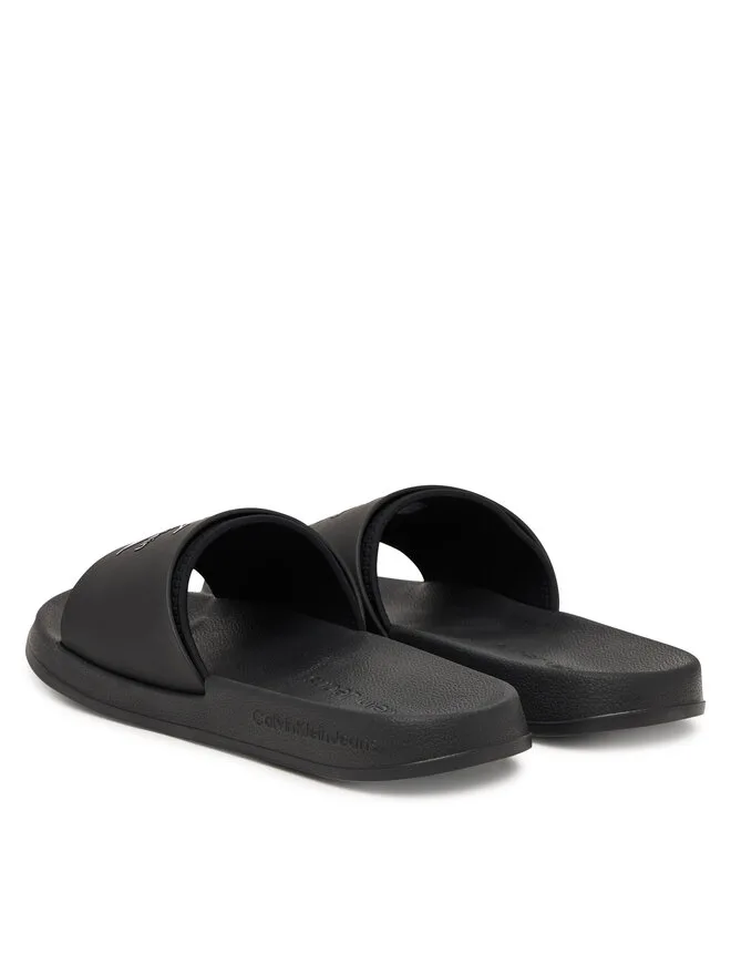 Calvin Klein Мюли Ess Slide из резины и неопрена HM0HM02229, черные — фото 3