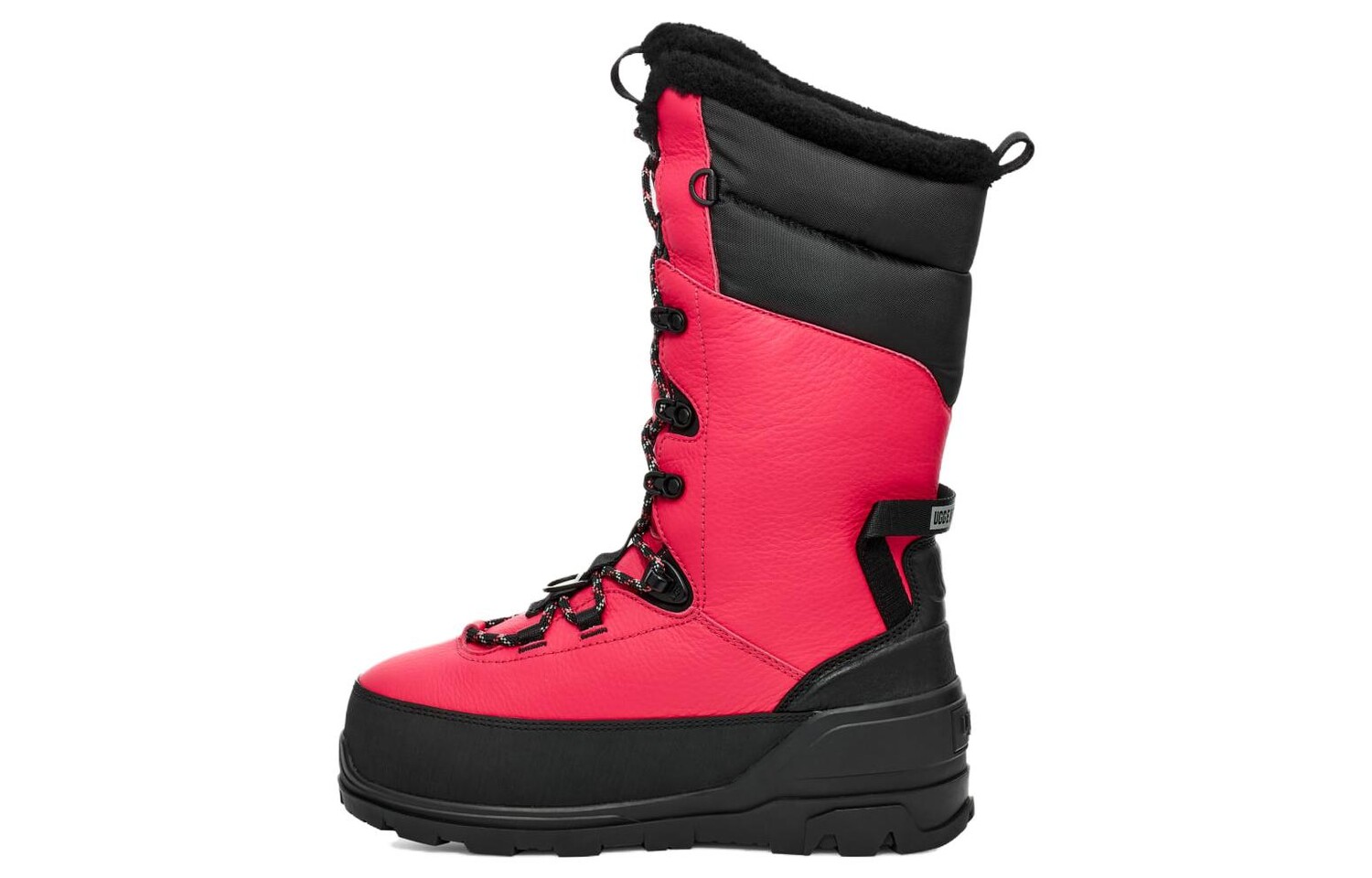 Сапоги зимние UGG Shasta, красно-розовый / черный