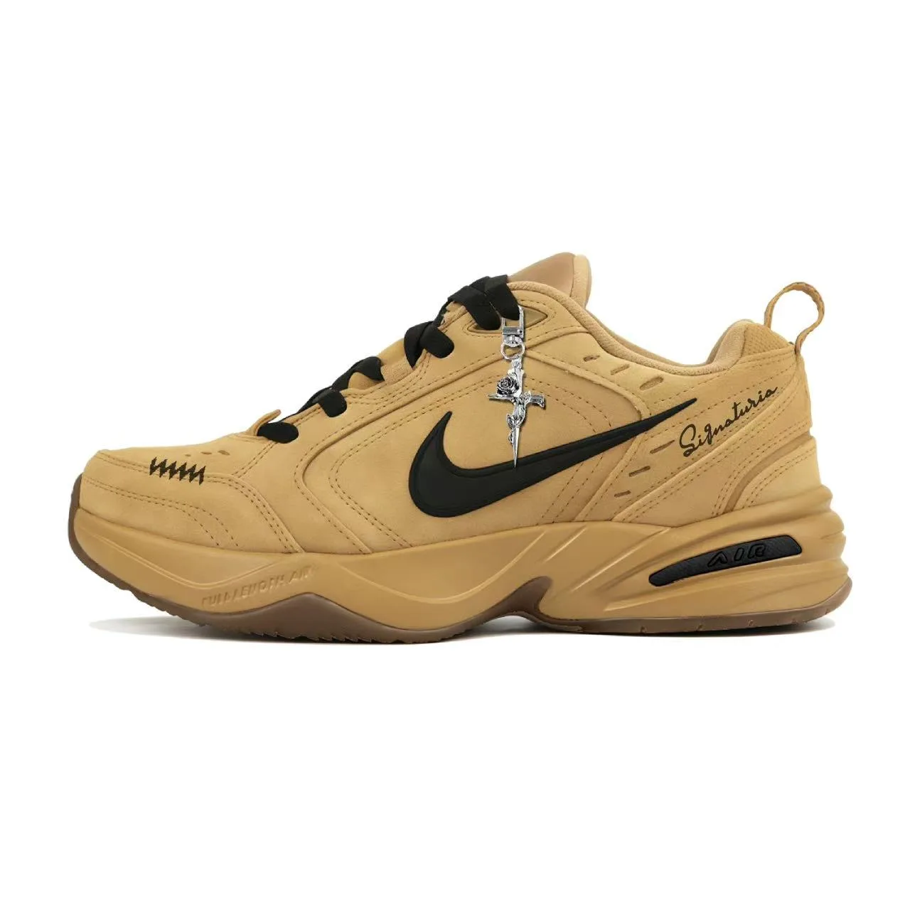 Nike Кроссовки Air Monarch 4 Wheat Seal с амортизацией Maillard Style, износостойкие, мужские, коричневые — фото 3