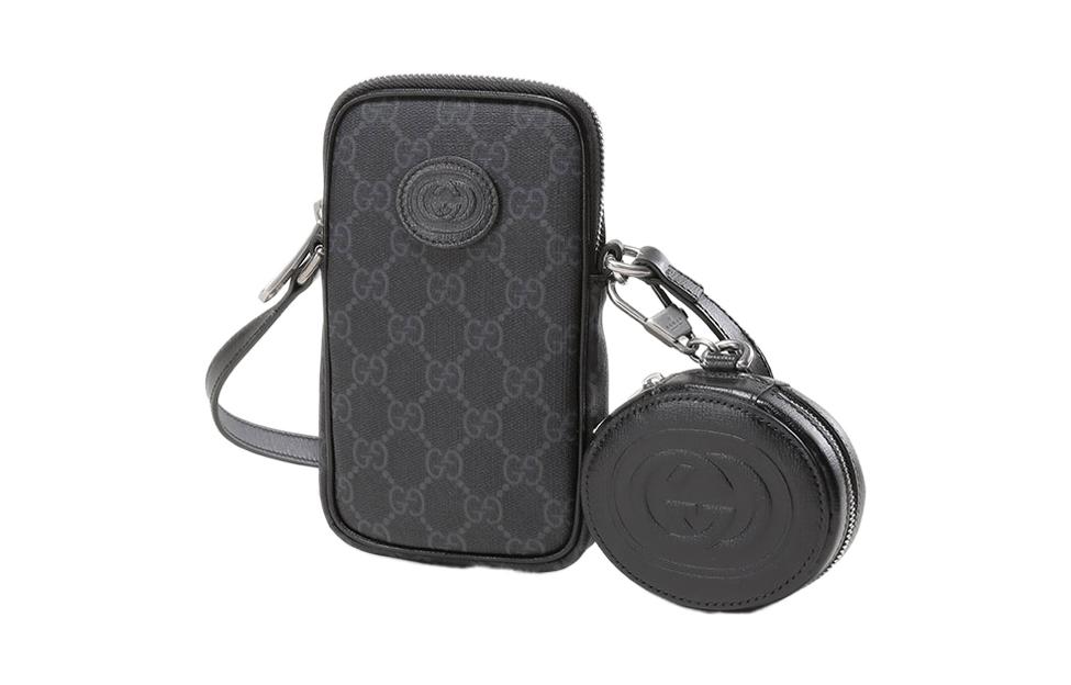 GUCCI Кожаная мини-сумка через плечо для мужчин черная — фото 2