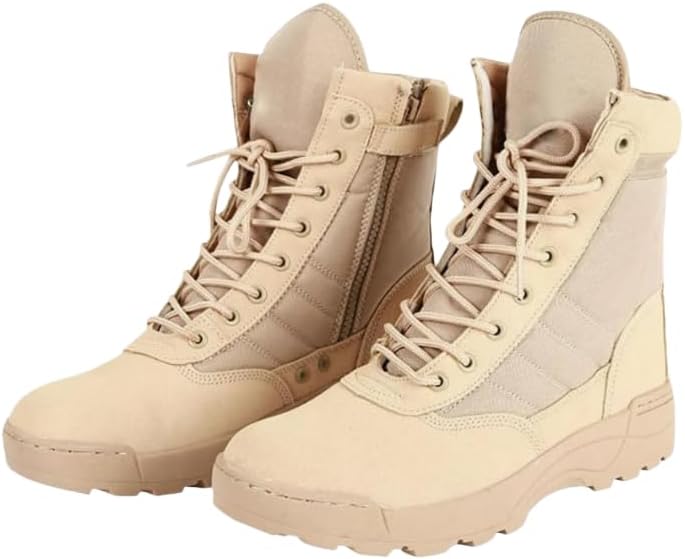 

Тактические ботинки Hhhchpm для мужчин, Легкие и прочные ботинки из замшевой кожи, идеально подходят для военной службы, работы и активного отдыха на природе, Sand Color