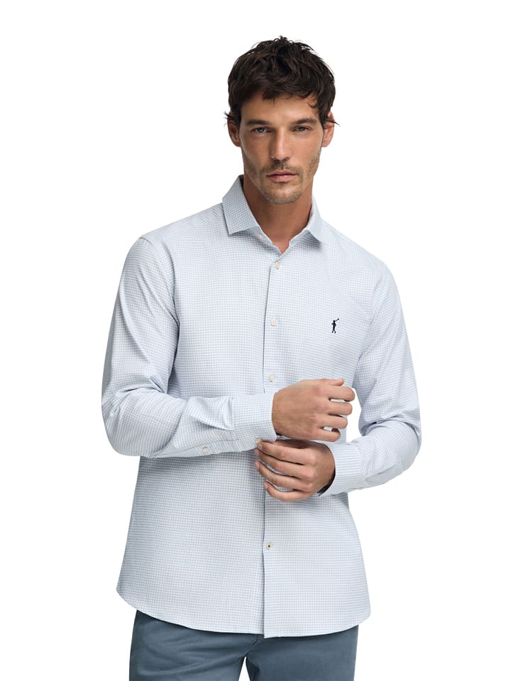 

Polo Club Рубашка светло-голубого/белого цвета