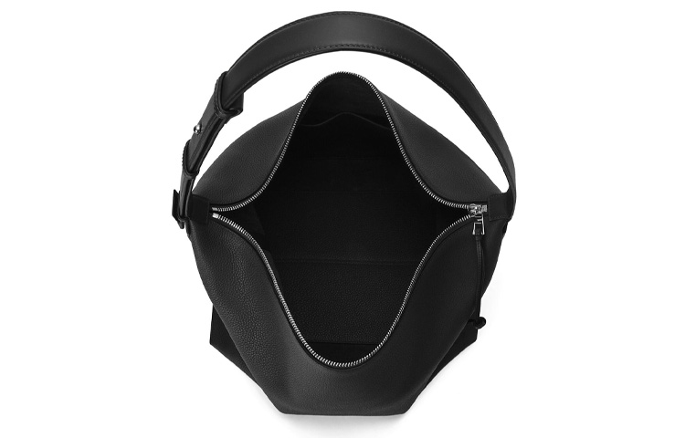 Loewe Мужская сумка-ланчбокс Cubi из зернистой коровьей кожи, клатч, наплечная сумка, черная — фото 4