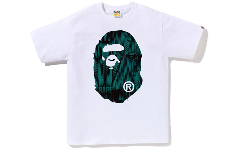 

Футболка BAPE Speed Racer Big Ape Head A Bathing Ape, белый/серый